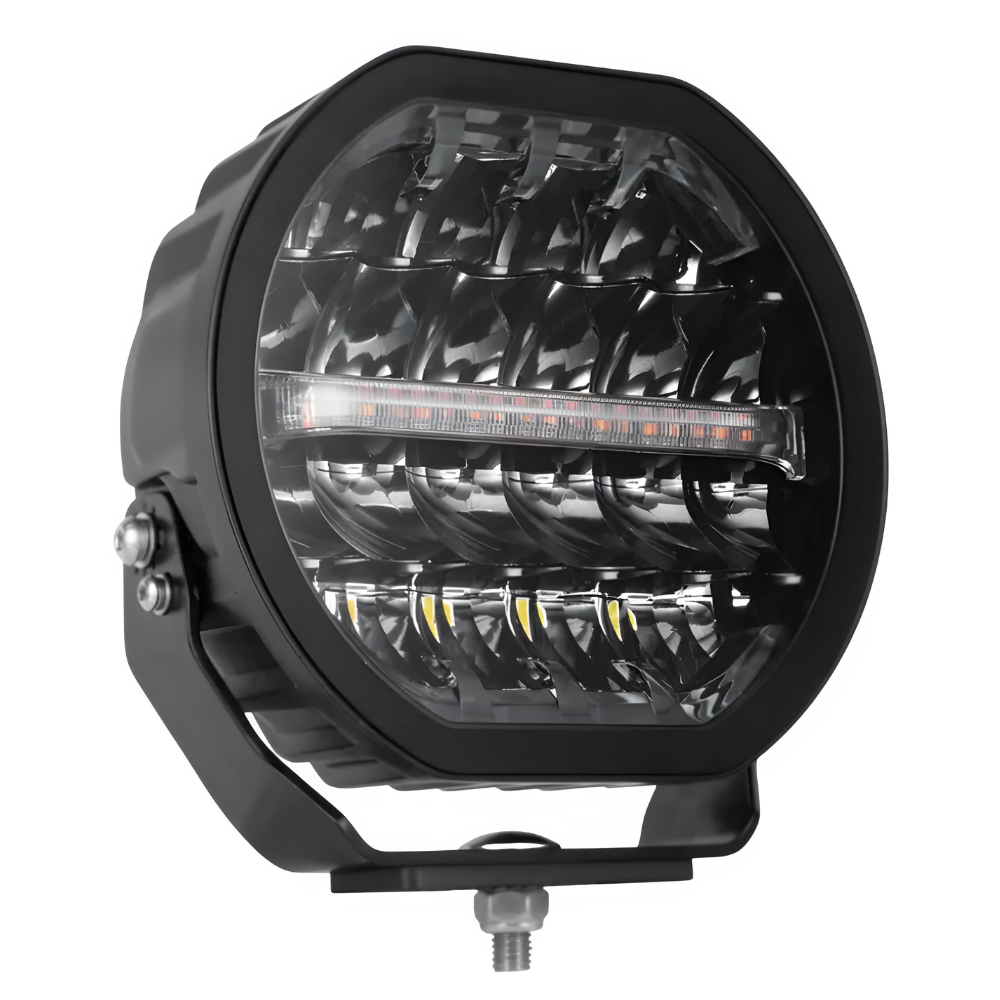 Van Master POWERLUX9+ 10,440lm Round 9" Driving Lamp With A Dual Colour Dynamic Position Light and Strobe