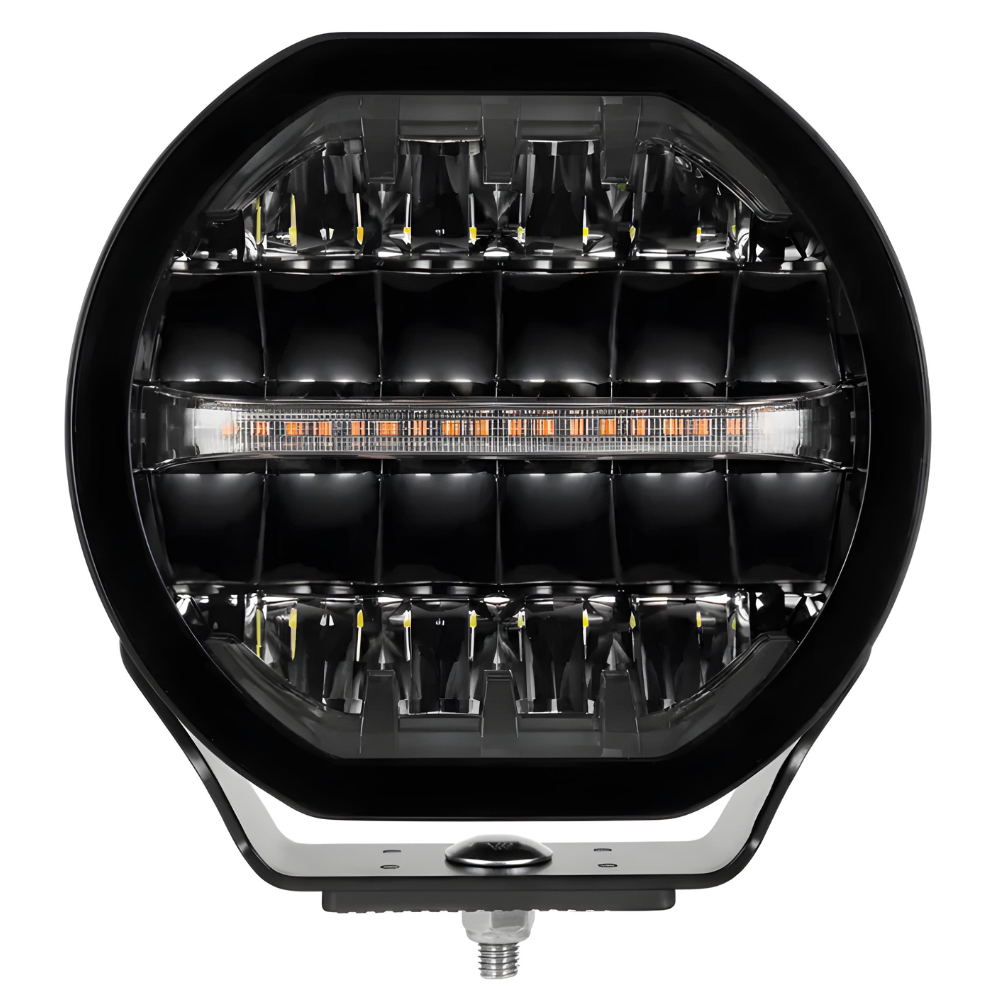 Van Master POWERLUX9+ 10,440lm Round 9" Driving Lamp With A Dual Colour Dynamic Position Light and Strobe