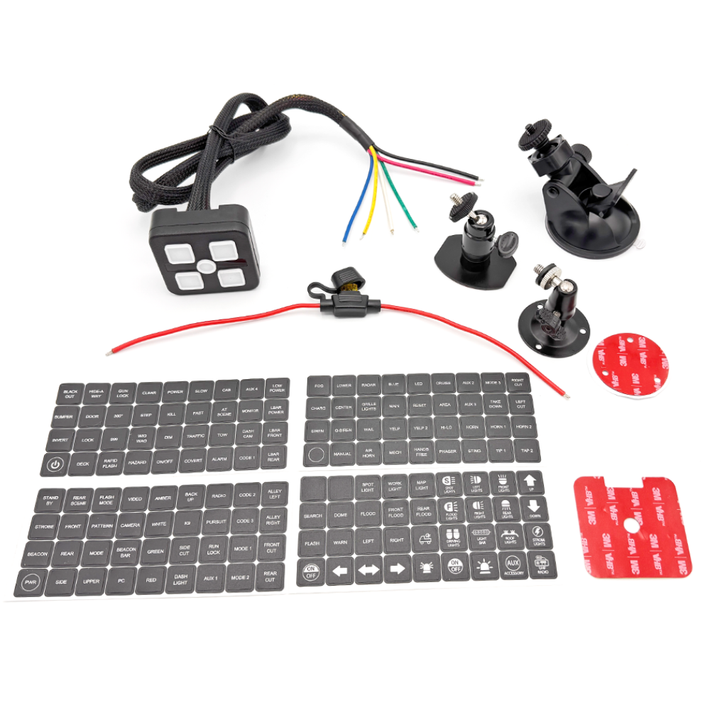 Van Master 12V 24V multi purpose 4 way switch panel for vehicle lighting control