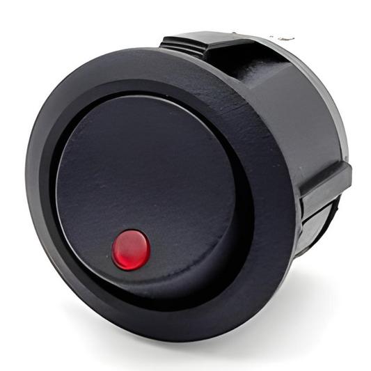 Van Master 20mm 12V Round on/off LED Spot Illuminated Rocker Switch